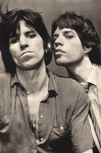 Mick Jagger and Keith Richards by Michael Putland